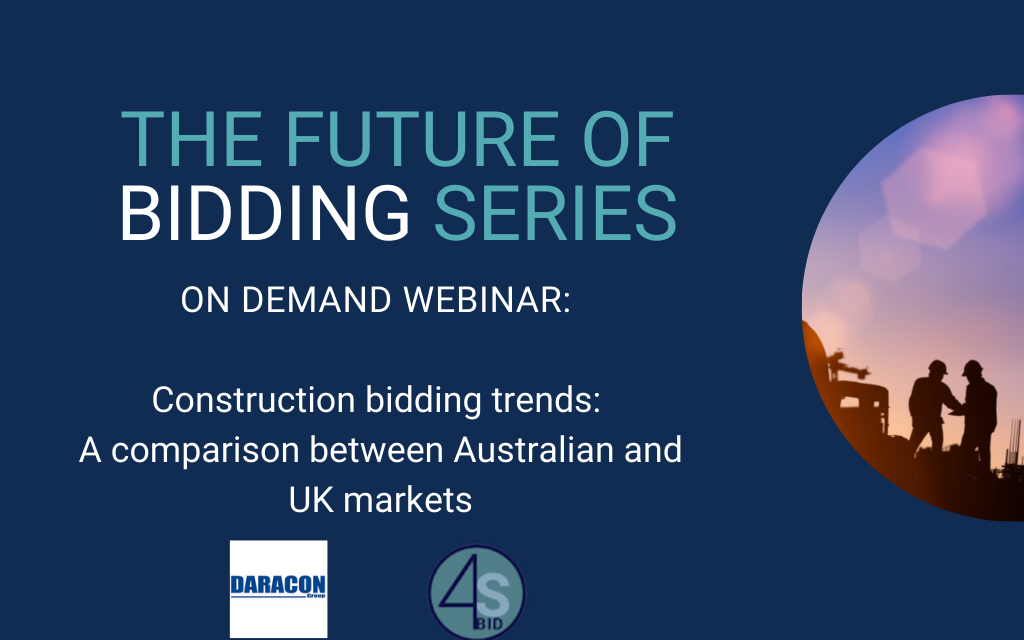 On demand webinar: Construction bidding market trends – Australia and UK comparison